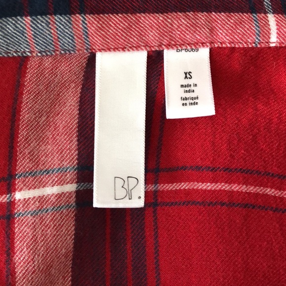 NWOT BP long sleeve Brit Nova Pattern Shirt Red - Picture 6 of 7
